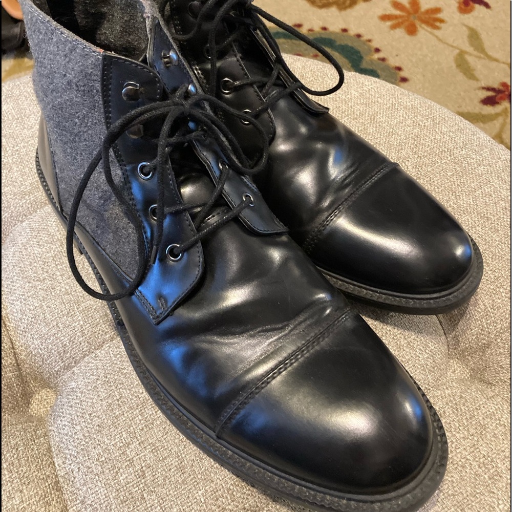 Unlisted Kenneth Cole Fabric Upper Black Boots - Size 13